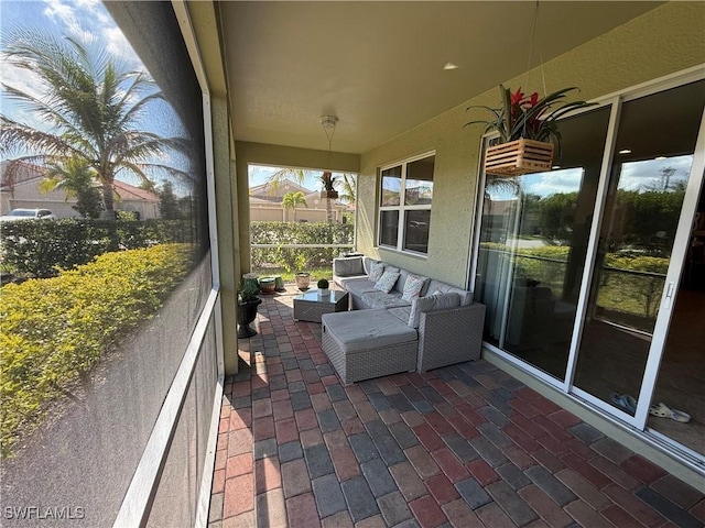 view of sunroom