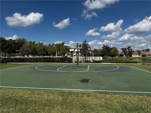 view of basketball court