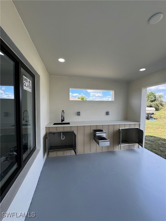 view of patio / terrace with sink