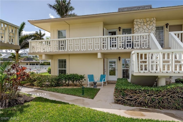 exterior space with a balcony