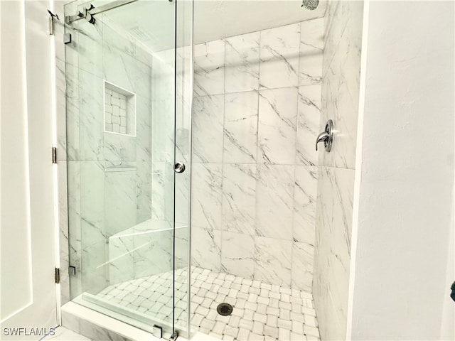 bathroom with walk in shower