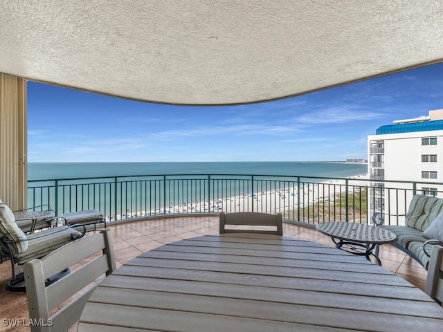 930 Cape Marco Dr Unit 806, Marco Island, FL 34145 - balcony with a water view and a beach view