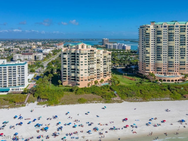 930 Cape Marco Dr Unit 806, Marco Island, FL 34145 - bird's eye view with a water view and a view of the beach