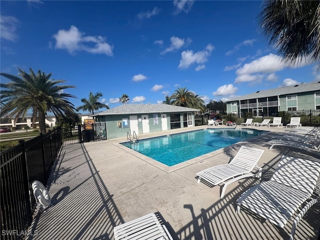 view of pool with a patio