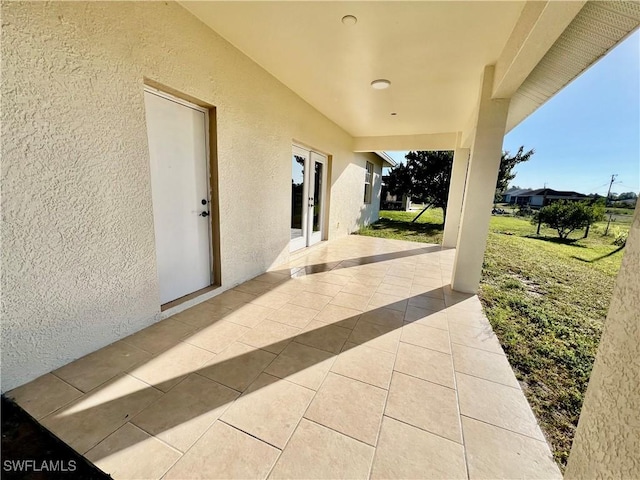 view of patio with french doors