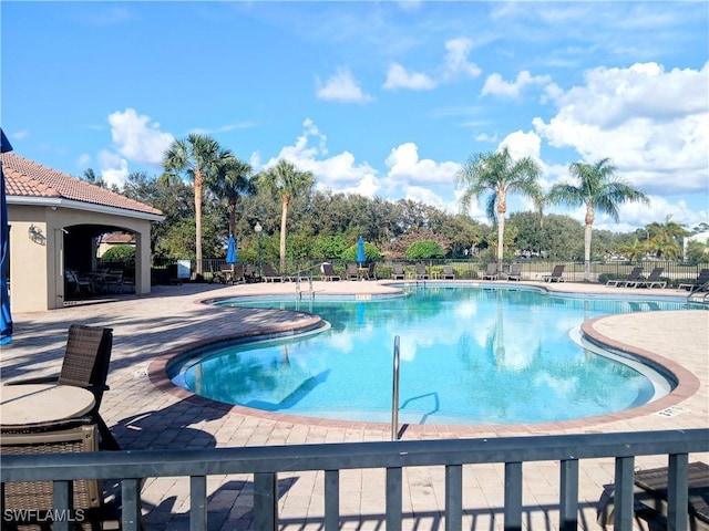 view of pool with a patio area