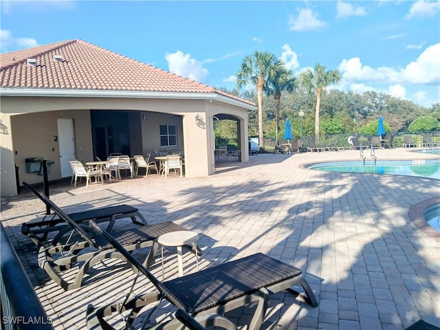 exterior space with a patio