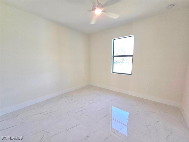 unfurnished room featuring ceiling fan