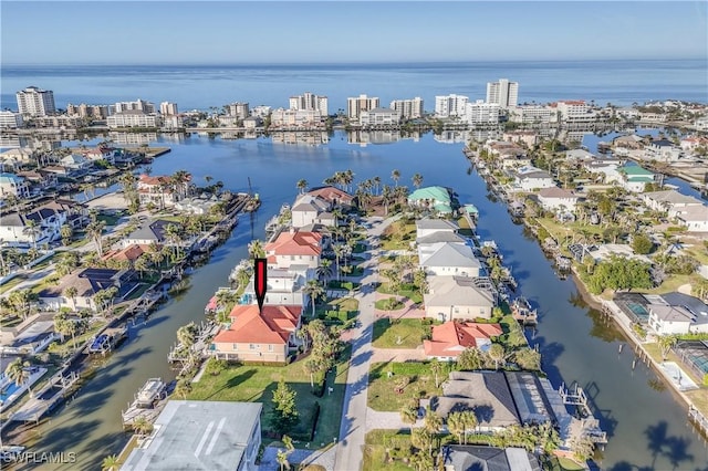 446 Bayside Ave, Naples, FL 34108 - drone / aerial view with a water view