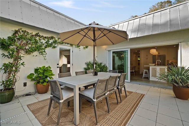 view of patio / terrace featuring outdoor dining space