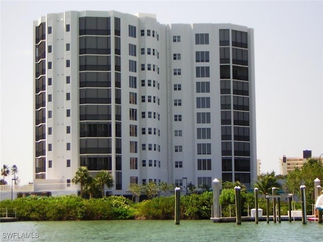 view of property with a water view