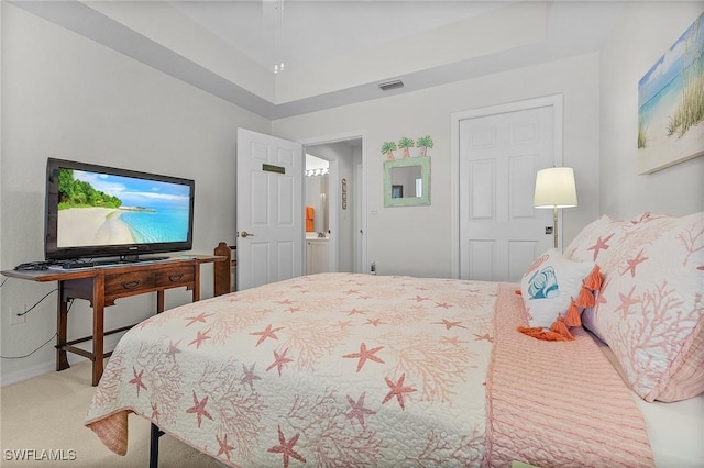 view of carpeted bedroom