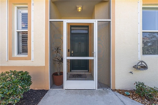 view of doorway to property