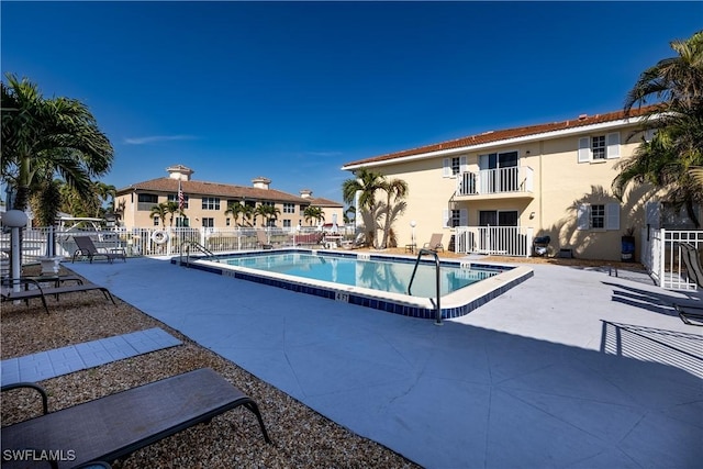 view of pool with a patio