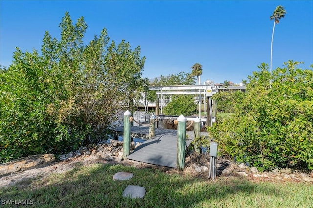 exterior space featuring boat lift