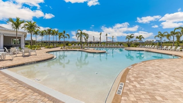 16768 Elkhorn Coral Dr, North Fort Myers, FL 33903 - community pool featuring a patio