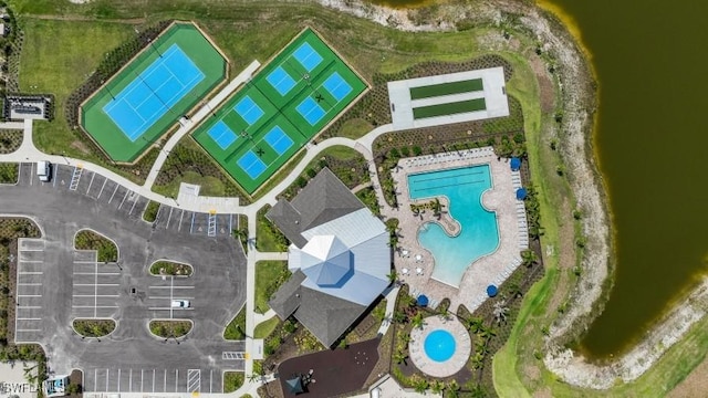 16768 Elkhorn Coral Dr, North Fort Myers, FL 33903 - drone / aerial view of a pool area