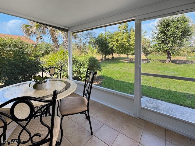 view of sunroom