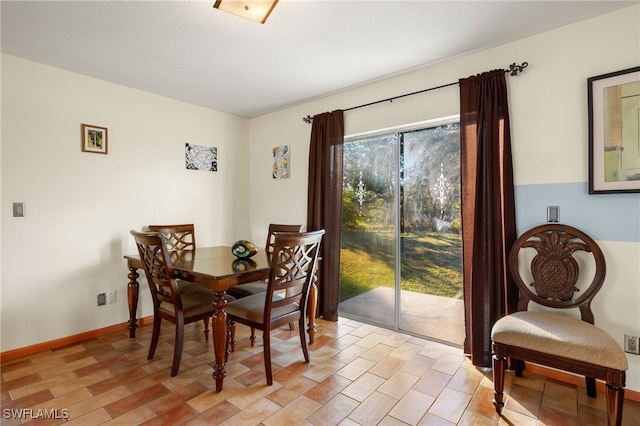 view of dining area