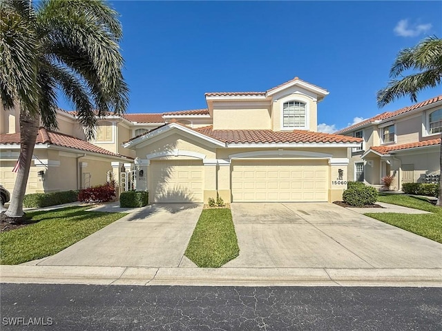 mediterranean / spanish-style house featuring a garage