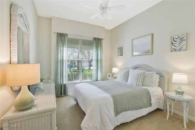 1118 Dorchester Ct, Naples, FL 34104 - bedroom featuring baseboards, ceiling fan, and carpet flooring