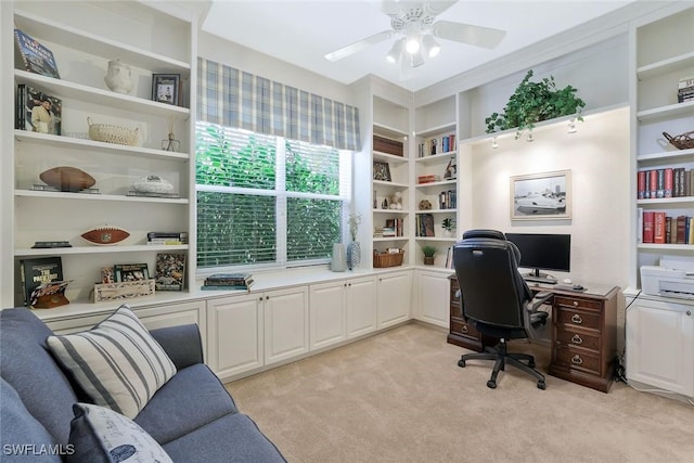 1118 Dorchester Ct, Naples, FL 34104 - office featuring ceiling fan and light colored carpet