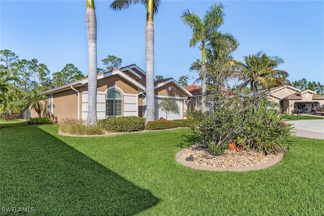 view of front of house with a front yard