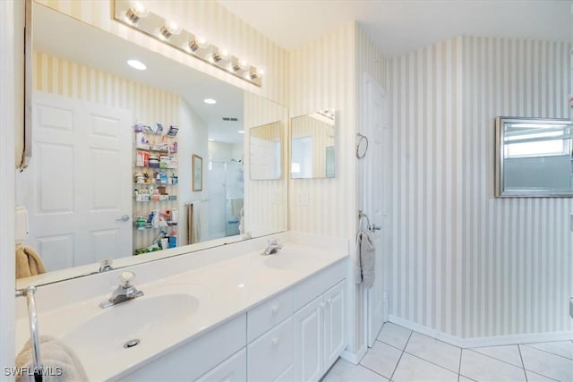 1060 Partridge Cir Unit 201, Naples, FL 34104 - bathroom featuring vanity and tile patterned flooring