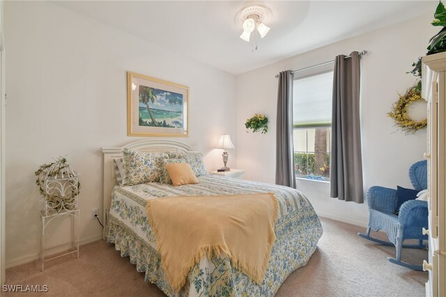 bedroom with carpet flooring