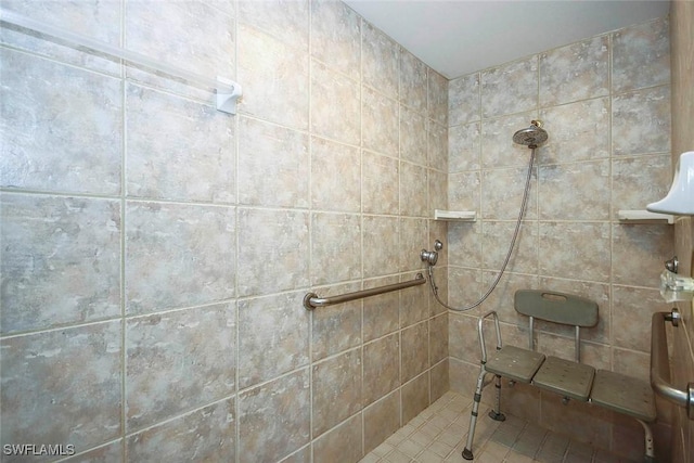 room details with tiled shower