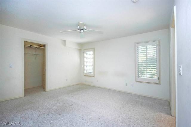 unfurnished bedroom with ceiling fan