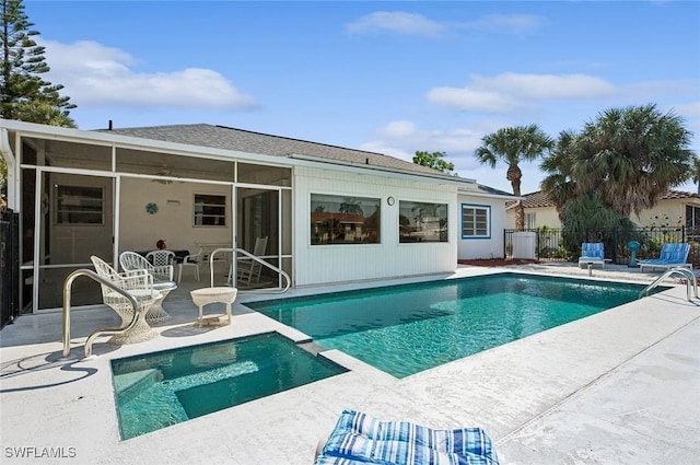 view of pool featuring a patio area