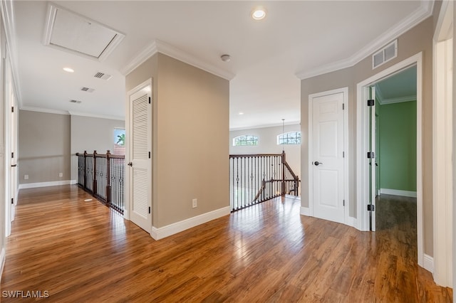 2534 Verdmont Ct, Cape Coral, FL 33991 - hall with visible vents, a wealth of natural light, and an upstairs landing
