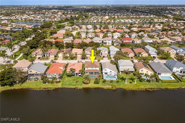 2534 Verdmont Ct, Cape Coral, FL 33991 - aerial view featuring a residential view and a water view