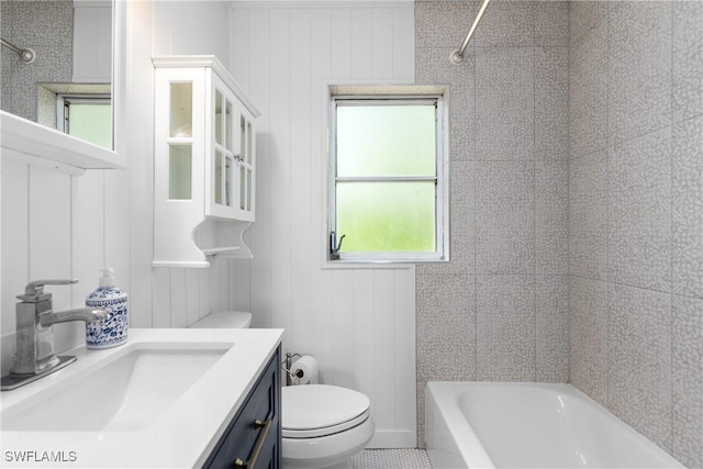 3475 Edgewood Ave, Fort Myers, FL 33916 - full bathroom with tiled shower / bath combo, vanity, and toilet