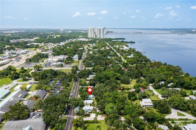 3475 Edgewood Ave, Fort Myers, FL 33916 - bird's eye view featuring a water view