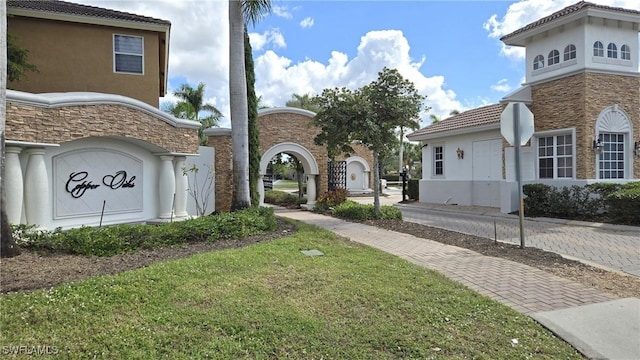 exterior space with a front yard