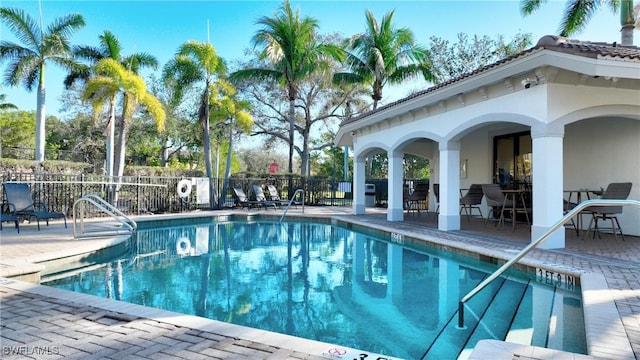 view of pool with a patio area