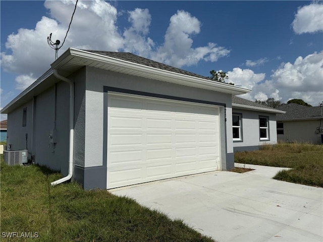 exterior space featuring central air condition unit