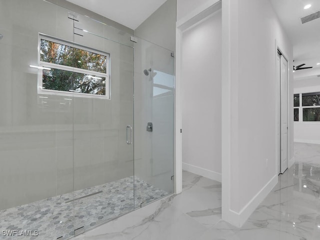 bathroom with an enclosed shower