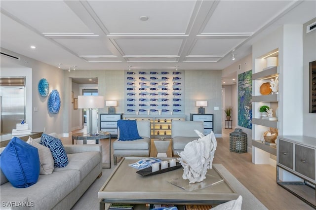 living room featuring light hardwood / wood-style floors