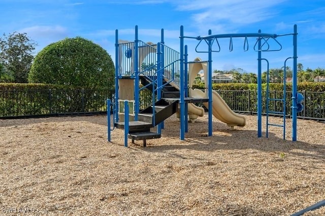 community play area featuring fence