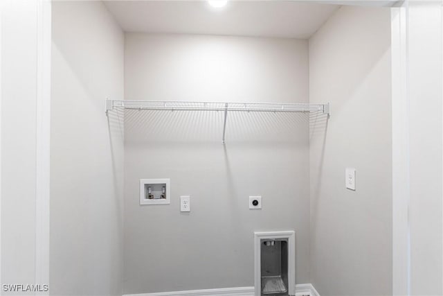 laundry room featuring washer hookup and electric dryer hookup