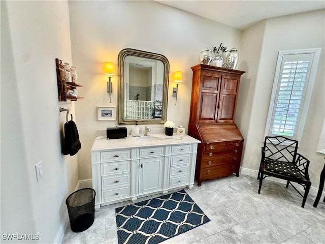 bathroom with vanity