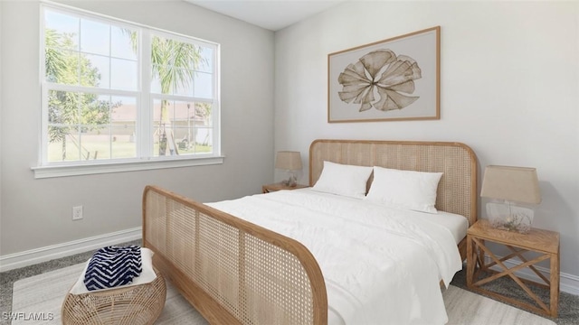 bedroom with baseboards