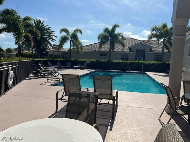 view of pool with a patio