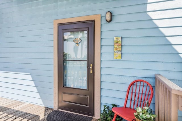 view of doorway to property