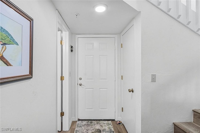 entryway featuring light hardwood / wood-style floors