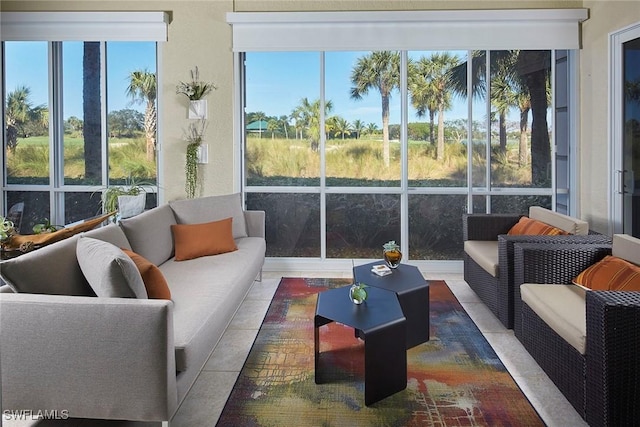 sunroom with plenty of natural light