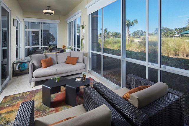 sunroom / solarium with a healthy amount of sunlight